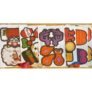 4 Vtg Current Kids Christmas Balloon Buddies Activity Kits Decorations Lot Santa